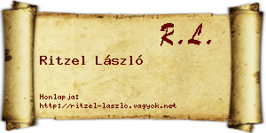 Ritzel László névjegykártya