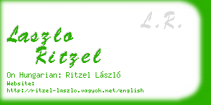 laszlo ritzel business card